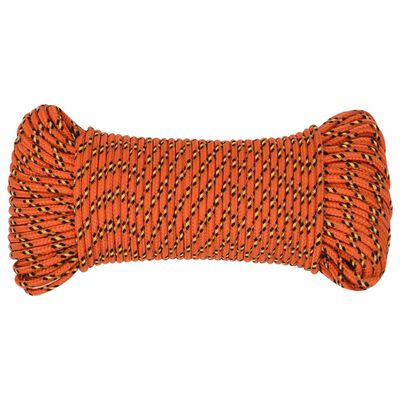 vidaXL Lodní lano oranžové 4 mm 100 m polypropylen