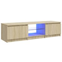 vidaXL TV skříňka s LED osvětlením dub sonoma 140 x 40 x 35,5 cm