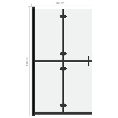 vidaXL Skládací sprchová zástěna mléčné ESG sklo 80 x 190 cm