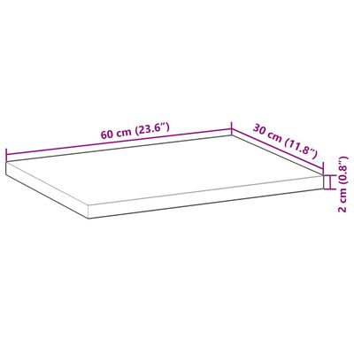 vidaXL Plovoucí police 3 ks 60 x 30 x 2 cm olejované akáciové dřevo