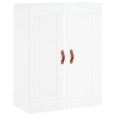 vidaXL Skříň highboard lesklá bílá 69,5 x 34 x 180 cm kompozitní dřevo