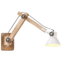vidaXL Nástěnná lampa industriální styl bílá kulatá E27