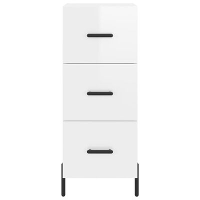 vidaXL Skříň highboard bílá s vysokým leskem 34,5x34x180 cm kompozit