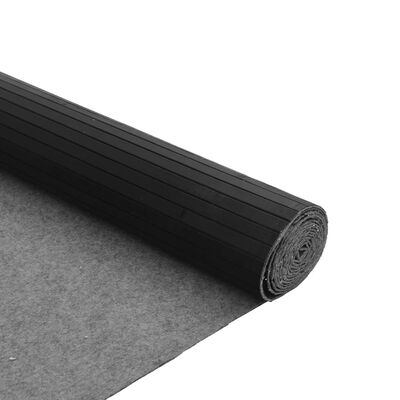 vidaXL Koberec obdélníkový černý 80 x 300 cm bambus