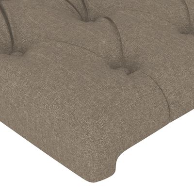 vidaXL Čelo postele s LED taupe 83 x 16 x 118/128 cm textil