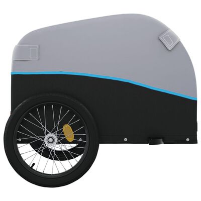 vidaXL Vozík za kolo černý a modrý 45 kg železo