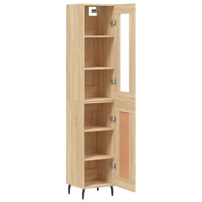 vidaXL Skříň highboard dub sonoma 34,5 x 34 x 180 cm kompozitní dřevo