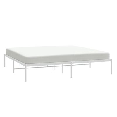 vidaXL Kovový rám postele bílý 180 x 200 cm