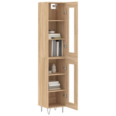 vidaXL Skříň highboard dub sonoma 34,5 x 34 x 180 cm kompozitní dřevo