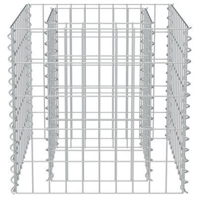 vidaXL Gabionový vyvýšený záhon pozinkovaná ocel 50 x 50 x 50 cm