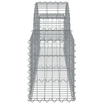 vidaXL Klenuté gabionové koše 4 ks 200x30x40/60 cm pozinkované železo