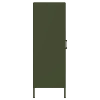 vidaXL Skříň highboard olivově zelená 36 x 39 x 113 cm ocel