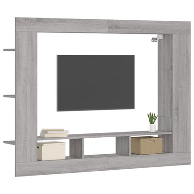 vidaXL TV skříňka šedá sonoma 152 x 22 x 113 cm kompozitní dřevo