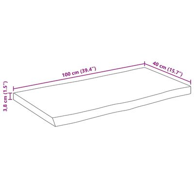 vidaXL Stolní deska 100 x 40 x 3,8 cm živá hrana mangovníkové dřevo