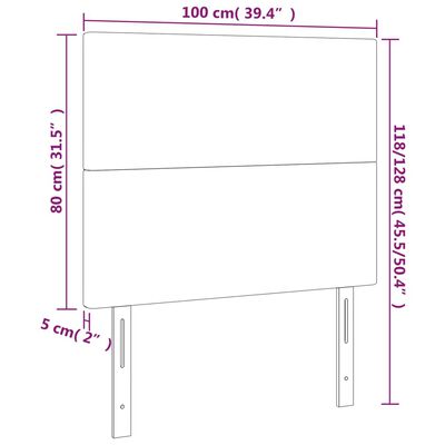 vidaXL Čelo postele 2 ks šedé 100x5x78/88 cm umělá kůže