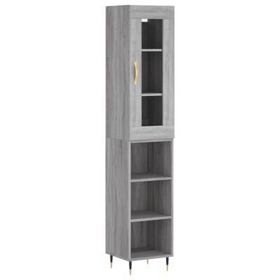 vidaXL Skříň highboard šedá sonoma 34,5 x 34 x 180 cm kompozitní dřevo