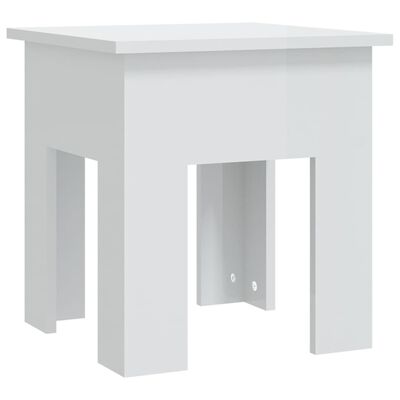 vidaXL Konferenční stolek bílý vysoký lesk 40 x 40 x 42 cm dřevotříska