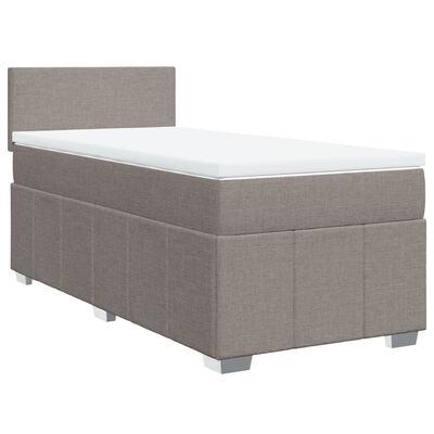 vidaXL Box spring postel s matrací taupe 90x190 cm textil