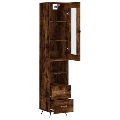 vidaXL Skříň highboard kouřový dub 34,5 x 34 x 180 cm kompozitní dřevo