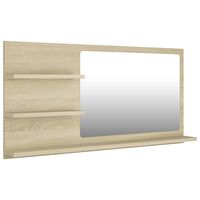 vidaXL Koupelnové zrcadlo dub sonoma 90x10,5x45 cm kompozitní dřevo