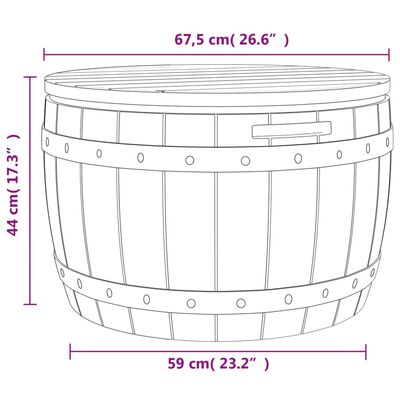 vidaXL Zahradní úložný box 3 v 1 černý polypropylen