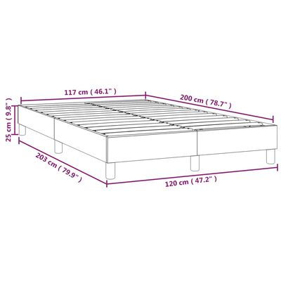 vidaXL Rám postele tmavě modrý 120 x 200 cm samet