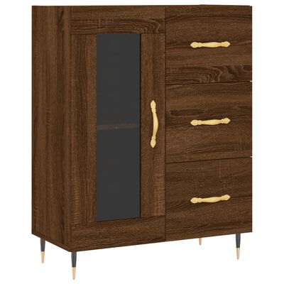 vidaXL Skříň highboard hnědý dub 69,5 x 34 x 180 cm kompozitní dřevo