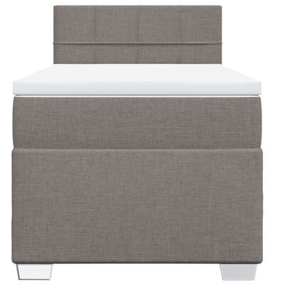 vidaXL Box spring postel s matrací taupe 100 x 200 cm textil