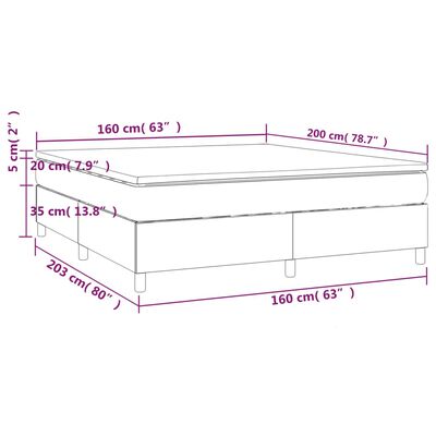 vidaXL Box spring postel s matrací černá 160x200 cm umělá kůže