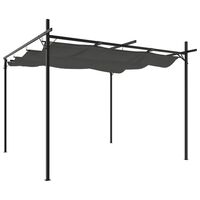 vidaXL Pergola se zatahovací střechou antracitová 295 x 292 x 230 cm