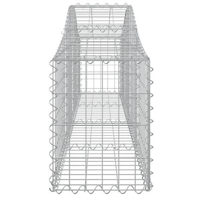 vidaXL Klenuté gabionové koše 13 ks 200x30x40/60 cm pozinkované železo