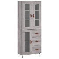 vidaXL Skříň highboard šedá sonoma 69,5 x 34 x 180 cm kompozitní dřevo