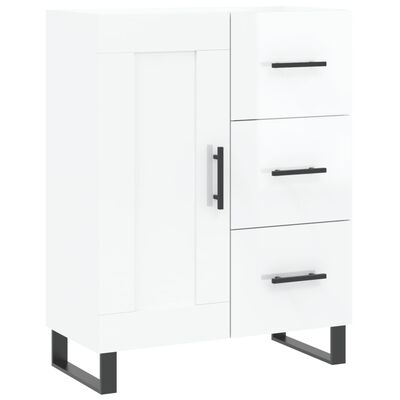 vidaXL Skříň highboard lesklá bílá 69,5 x 34 x 180 cm kompozitní dřevo