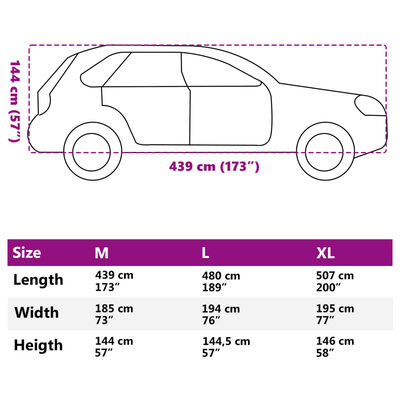 vidaXL Autopotah pro SUV s popruhy na přezky celý stříbrný M