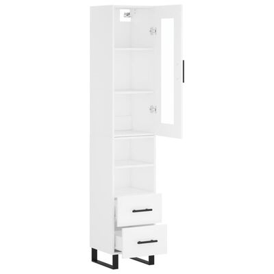 vidaXL Skříň highboard bílá 34,5 x 34 x 180 cm kompozitní dřevo