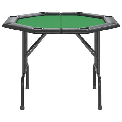 vidaXL Skládací deska na poker pro 8 hráčů zelená 108 x 108 x 75 cm