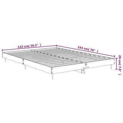 vidaXL Rám postele černý 140 x 190 cm kompozitní dřevo