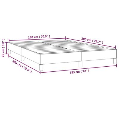 vidaXL Rám postele hnědá 180 x 200 cm umělá kůže