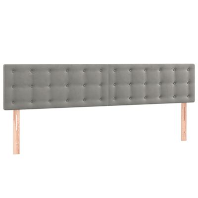 vidaXL Box spring postel s matrací světle šedá 180x200 cm samet