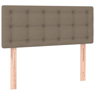 vidaXL Čelo postele s LED taupe 80 x 5 x 78/88 cm textil