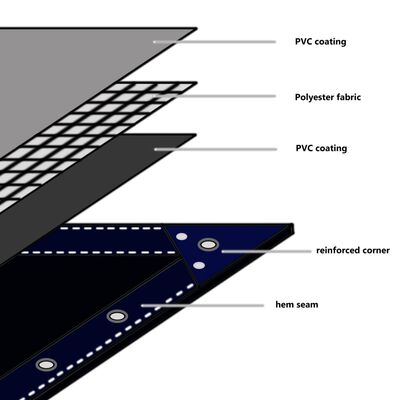 vidaXL Plachta 650 g/m² 4 x 6 m šedá