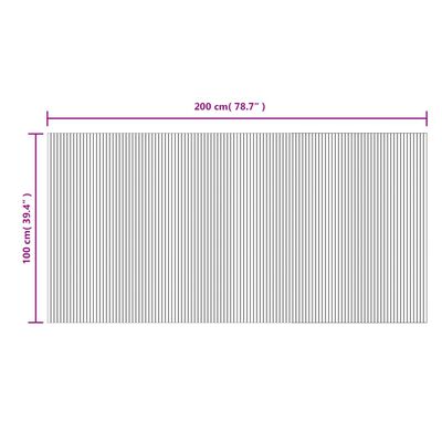 vidaXL Koberec obdélníkový světle přírodní 100 x 200 cm bambus