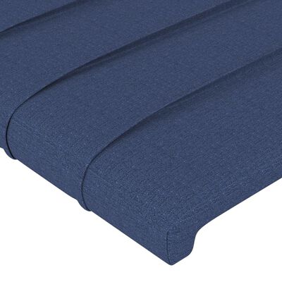 vidaXL Rám postele s čelem modrý 120x200 cm textil