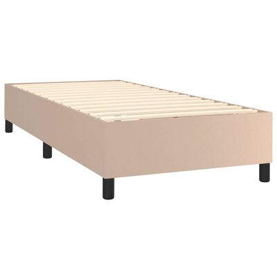 vidaXL Box spring postel s matrací cappuccino 80 x 200 cm umělá kůže