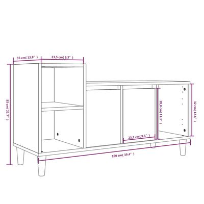 vidaXL TV skříňka betonově šedá 100x35x55 cm kompozitní dřevo