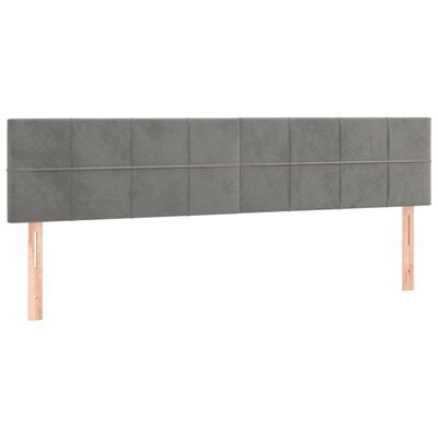 vidaXL Box spring postel s matrací světle šedá 180x200 cm samet