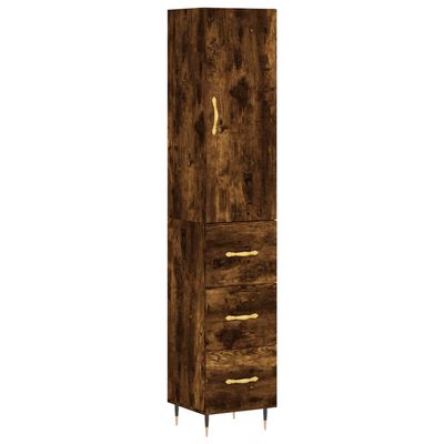 vidaXL Skříň highboard kouřový dub 34,5 x 34 x 180 cm kompozitní dřevo