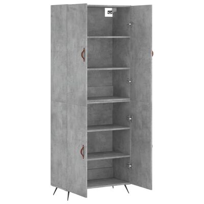 vidaXL Skříň highboard betonově šedá 69,5x34x180 cm kompozitní dřevo