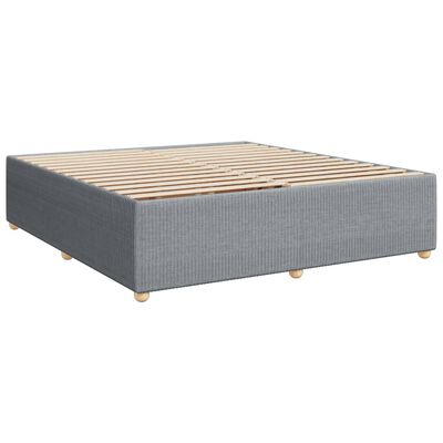 vidaXL Box spring postel s matrací světle šedá 200 x 200 cm textil