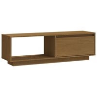 vidaXL TV stolek medově hnědý 110 x 30 x 33,5 cm masivní borové dřevo